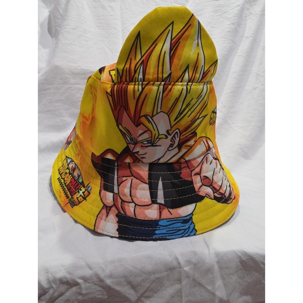 Dragon Ball Z Super Saiyan Goku Bucket Hat 3d‎ Hair Anime Manga One Size